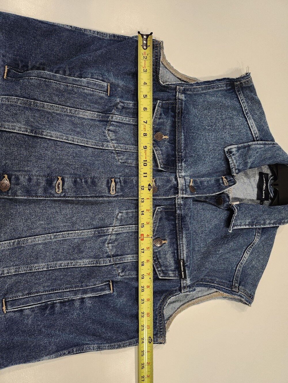 Calvin Klein Blue Jeans Oversized Denim Vest Women’s Size XL - Picture 5 of 5